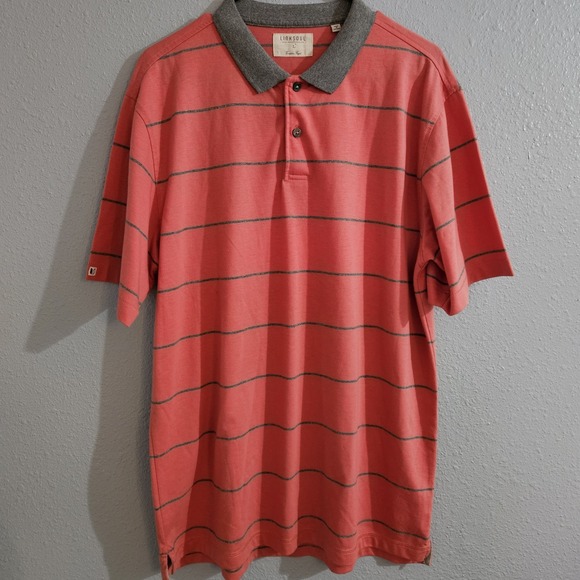 Linksoul John Ashworth Golf Polo‎ Tempus Fugil Men's Size L Luxury Cotton - Picture 2 of 8